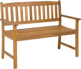 COSTWAY Tuinbank van acaciahout, massieve houten bank, belastbaar tot 360 kg, 2-zits, terrasbank, parkeerbank voor terras, balkon, tuin