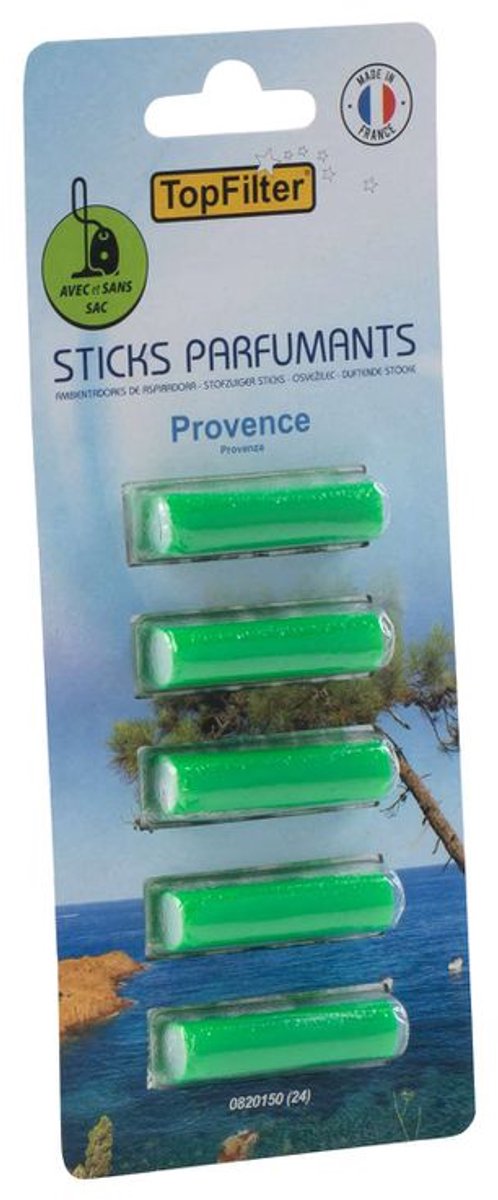 TopFilter 0820150 Set van 5 geuren voor stofzuiger geur Provence, stofzuigergeur, stofzuigerverfrisser, Geur, Plastic, Groen, 4 x 1 cm
