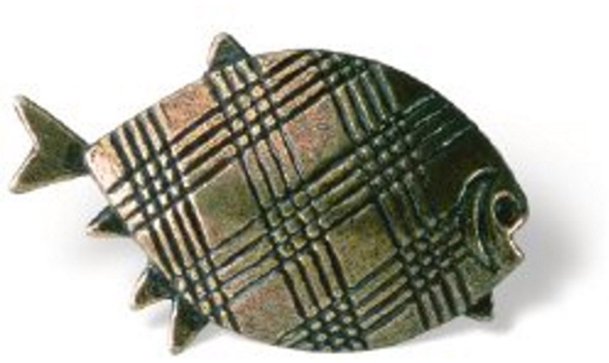 Siro - Meubelknop Vis Rechts 32 x 51 mm Zamac/Brons – Decoratieve Knop voor o.a. Meubels, Lades en Kastjes