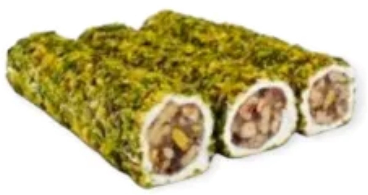 Atom Mix Noten wrap Turks Fruit ( Handgemaakt ) - Atom Mix Kuruyemiş Sarma Lokum Turk Lokumu ( El Yapimi ) - Atom Mix Nuts wrap Turkish Delight ( Handmade ) - 250 gr