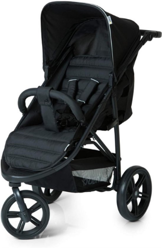Rapid 3 Driewieler Buggy - Tot 25 Kg - Ligfunctie Vanaf Geboorte - Inklapbaar Met Éénhands Vouwmechanisme - In Hoogte Verstelbare Duwstang - Zwart