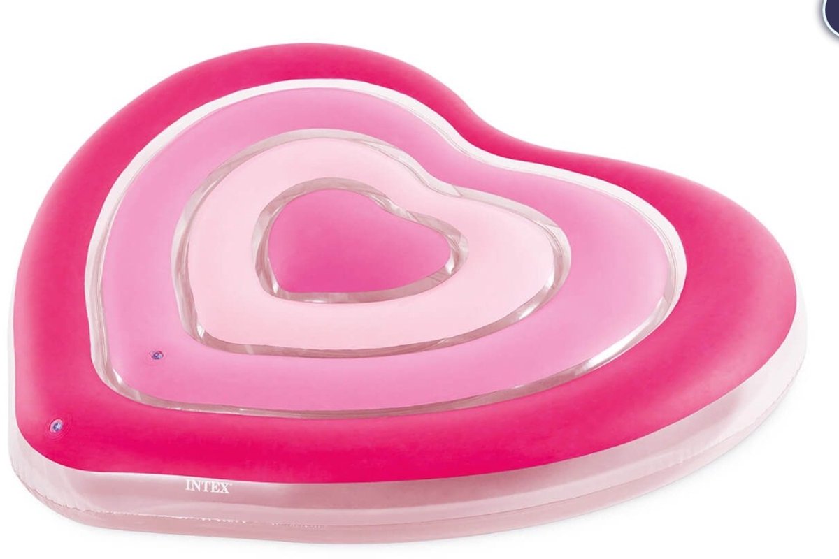 Vlot Sweetheart - Drijfmat - Roze - 155x135x25 cm - Opblaasbaar Luchtbed Voor In Het Water - Drijven Op Het Water - Spelen In Het Water - Zwembad - Strand - Waterbed Voor Meisjes - Waterspeelgoed - Luchtmatras – foto 4