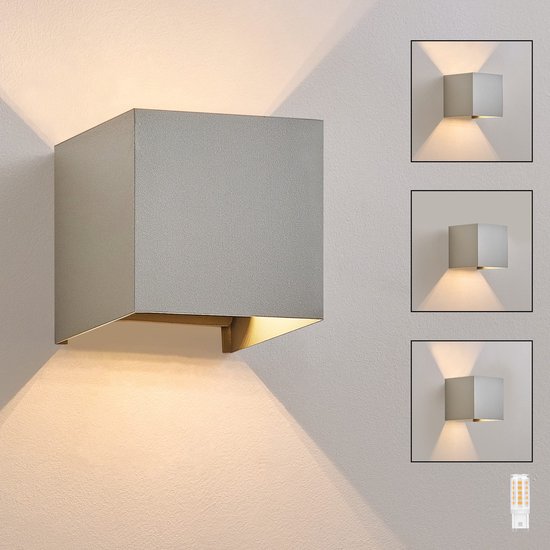 Calex Oplaadbare Wandlamp Volterra  10 Cm  - Draadloos - Binnen En Buiten Bewegingssensor Usb C Oplaadbaar Bundel Set Van 2 17491907