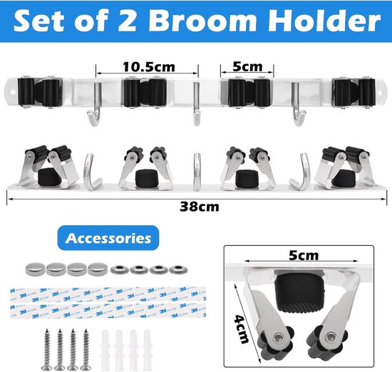 SOYDAN Schophouder voor aan de muur, organisator van tuingereedschap, garage -organisatietool, hanger tuinschoffels, ophangbare bezemhouder, gereedschapsrekslangen, tuingereedschap, organisator tuinger SOYDAN Schophouder voor aan de muur, organisator van tuingereedschap, garage -organisatietool, hanger tuinschoffels, ophangbare bezemhouder, gereedschapsrekslangen, tuingereedschap, organisator tuinger