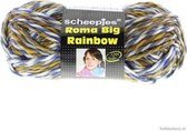 Scheepjes Roma Big rainbow 6 blauw oker jade. PAK MET 5 BOLLEN a 220 gram.  INCL. Gratis Digitale vinger haak en brei toerenteller OP=OP.