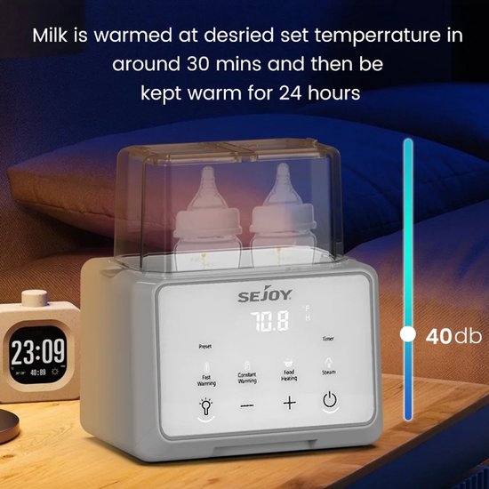 Flessenwarmer - 8 in 1 - Snelle Baby Accessoires - Voedsel Heater - Melk Warmer- Sterilisator - Met Nauwkeurige Temperatuurregeling van Merkloos — afbeelding 5