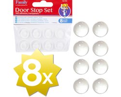 Deurstoppers Zelfklevend Transparant - 8x - 18mm - Stootdopjes - Stootdoppen - Anti Slip Dopjes - Muurbescherming - Deurbescherming - Soft Close Kast Deurdemper - BPK