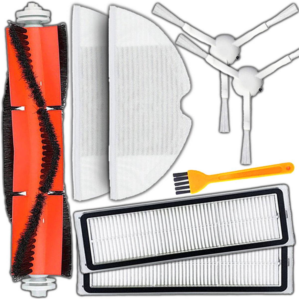 accessoireset compatibel met Xiaomi Mi Robot - Roborock S50 - S60 - S6 - E20 - E25 - E35 - Xiaomi Mi Robot Vacuum MOP 1C - Xiaomi Vacuum Mi Robot 1C - Hoogwaardige vervanging