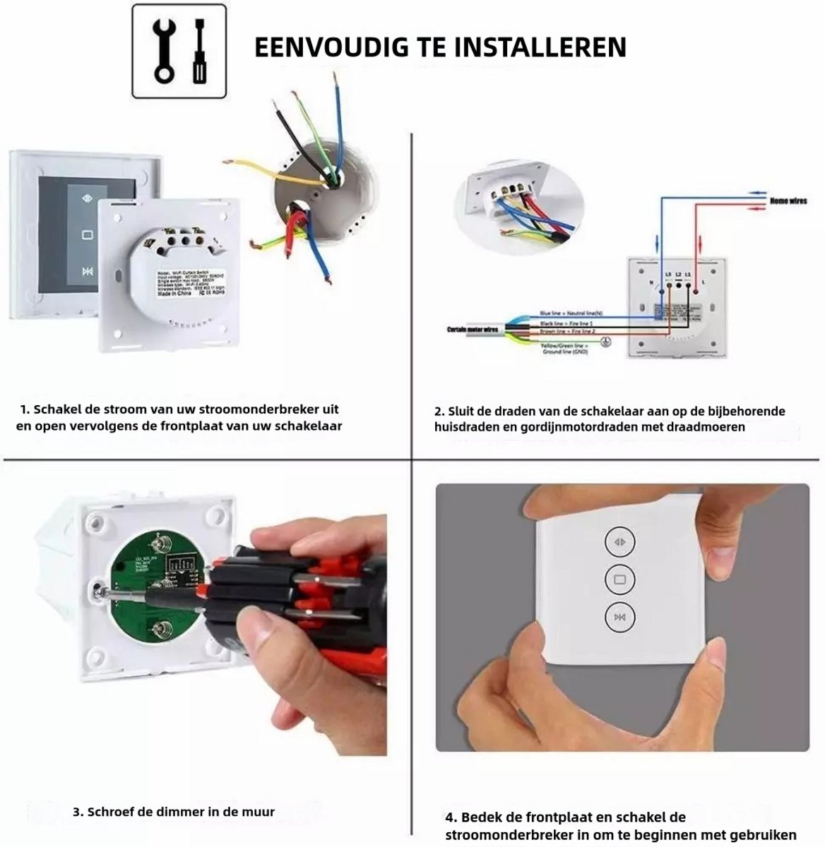 Hozey Rolluikschakelaar - Wifi - Met Afstandsbediening
