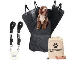 Hondendeken Auto Achterbank - Inc. 2 Riemen & Opbergzak - Hondenkleed - Autodeken Hond - Hondenmand Auto - All 4 Pets Supply