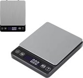 Professionele Precisie Weegschaal - 0,01 gram tot 500 gram - Iso Trade - Precisie weegschaal - Inclusief AAA batterijen - Voor het nauwkeurig wegen van sieraden, munten en bakbenodigdheden - Roestvrij staal