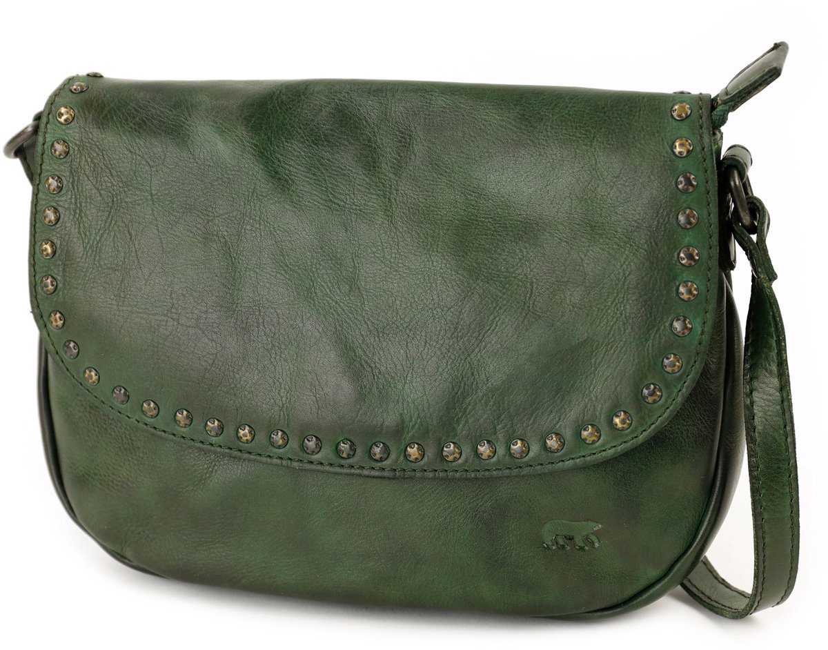 Bear Design crossbody tas studs green