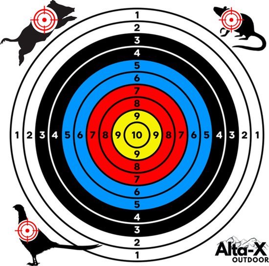 Target 14x14 Alta-X - 100 Stuks Schietkaarten 14x14 - Professionele kwaliteit ...