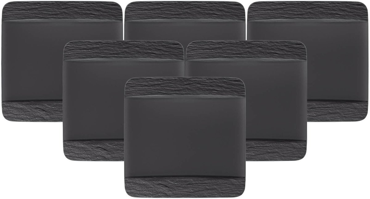 Speiseteller quadratisch Manufacture Rock 28 x 28 cm Set van 6