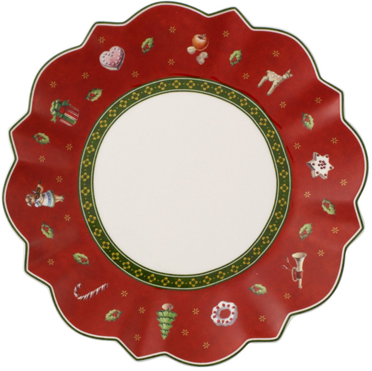 Villeroy & Boch Toy's Delight Gebakbordje - 17 cm - Rood - Kerst