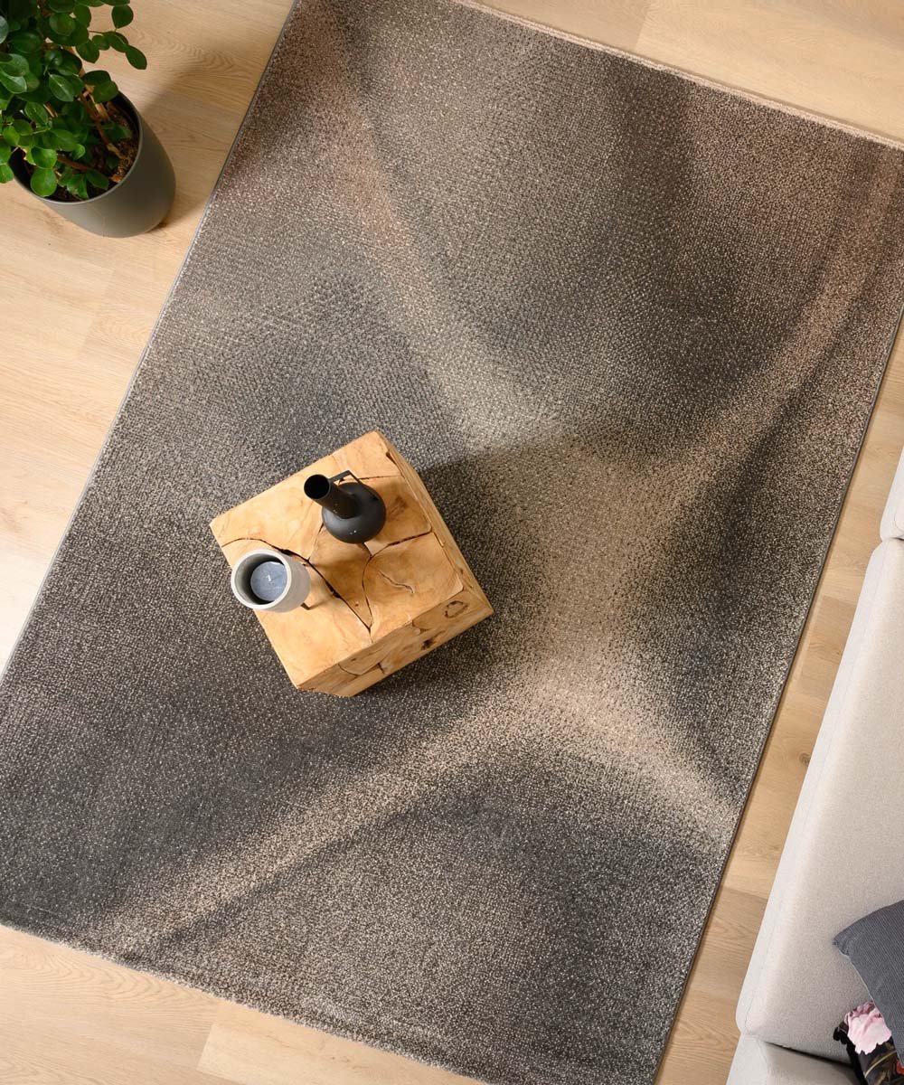 Tapeso Abstract vloerkleed - Aria Axis bruin/beige 140x200