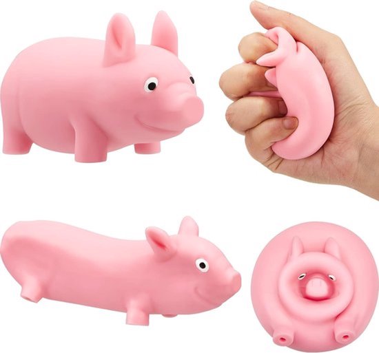 Speelvriendelijke Stretchy Varken / Knijpbal / Stressbal | Squishy Pig | Anti Stress Fidget