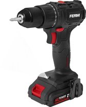 Bol.com FERM - AX-POWER - CDM1167 - Koolborstel loze - Accuboormachine - 20V - Koppel: - 50Nm - met - 2.0Ah accu - en - lader - ... aanbieding