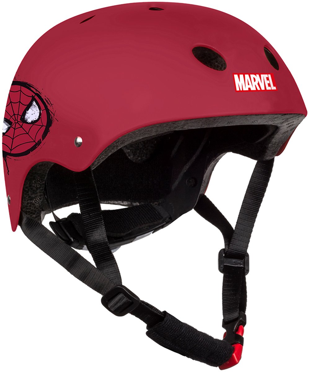 Fietshelm Jongens Kinderen Spider-Man Rood Kinderhelm Fiets Medium 52-56 cm