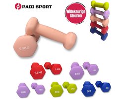 Padisport dumbells mix 0.5 t/m 3 kg - dumbells 3 kg - gewichten set halters - gewichten set dumbbell