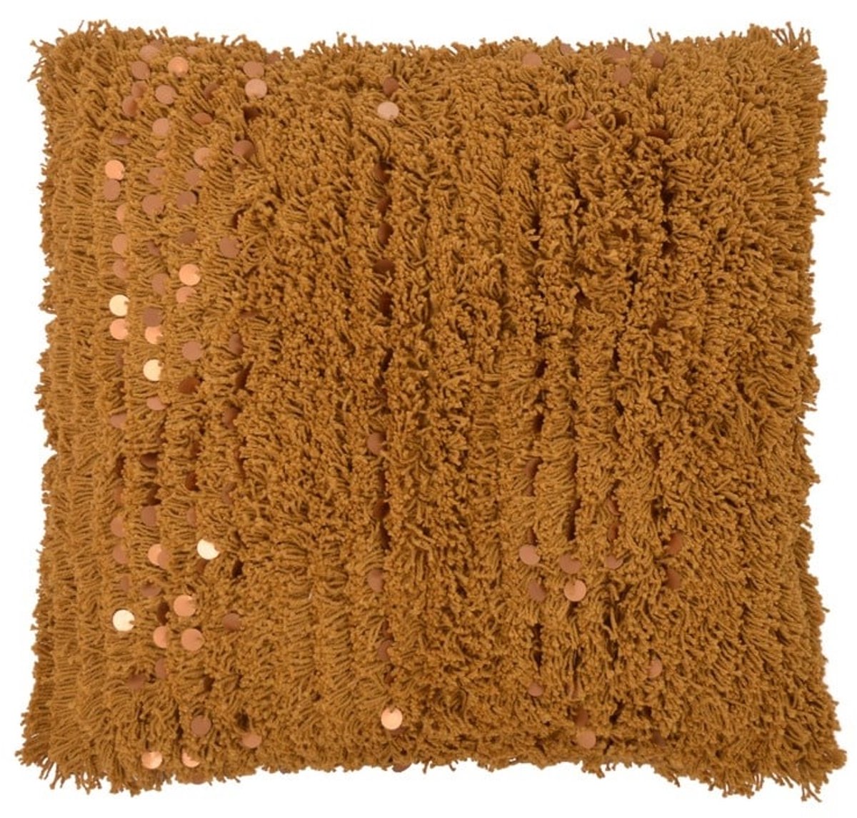 Linen & More Boston kussen geel, oranje 45x45cm