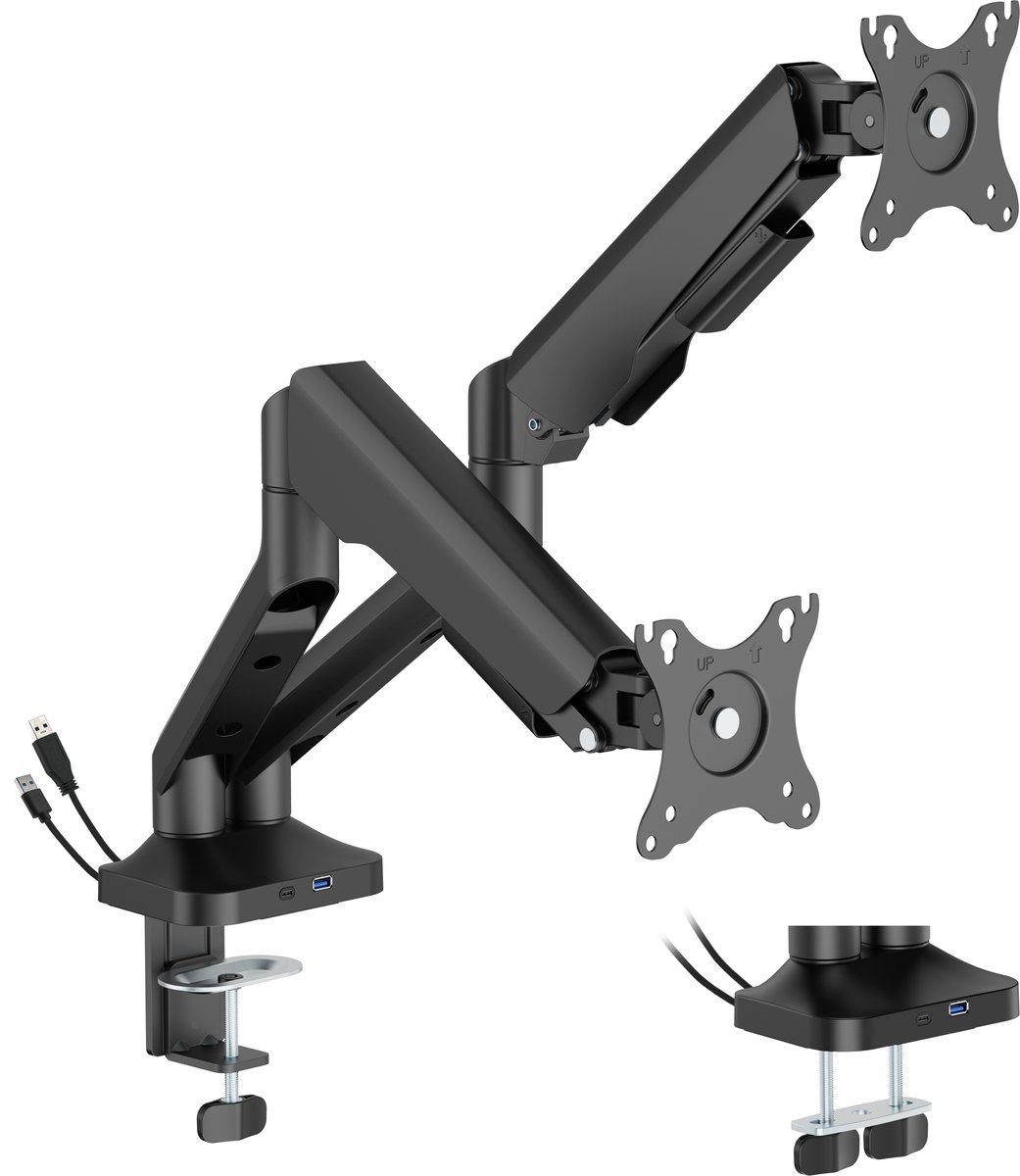VDD Dubbele Monitor Arm - Monitor Beugel thumbnail 3