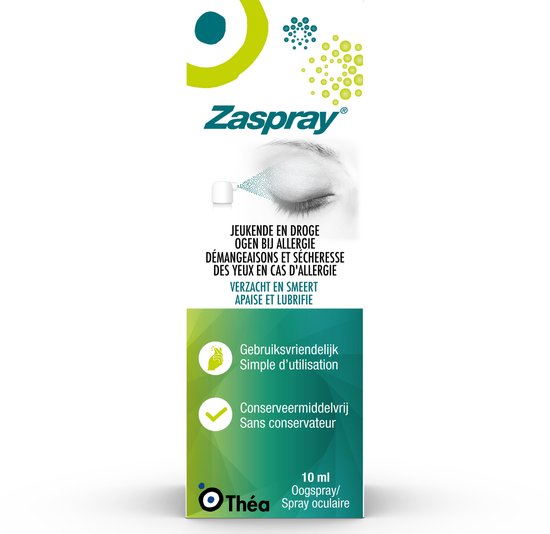 Zaspray 10 ml - spray oculaire - soulagement des démangeaisons et des yeux secs