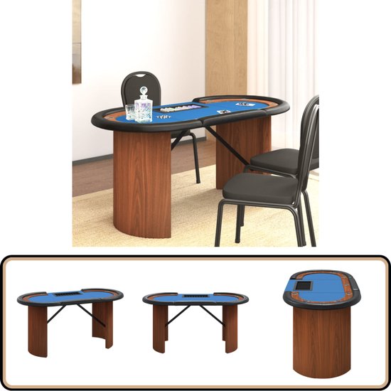 VIDAXL Table de poker pliable 10 joueurs Vert 206x106x75 cm VIDAXL Table de poker pliable 10 joueurs Vert 206x106x75 cm