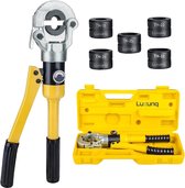 Luxuriq® Perstang - TH Set - Krimptang - Perstang voor persfitting - Perstang Waterleiding - Perstang Henco - Met Persbekken TH16 - TH20 - TH25 - TH26 - TH32 - Hydraulische - Roteerbaar 360 graden