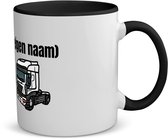 Akyol - tasse à café avec tête de camion et naam eigen - tasse à thé - noir - chauffeur de camion - chauffeurs de camion - quelqu'un qui aime les camions - anniversaire - cadeau - cadeau - contenu de 350 ML