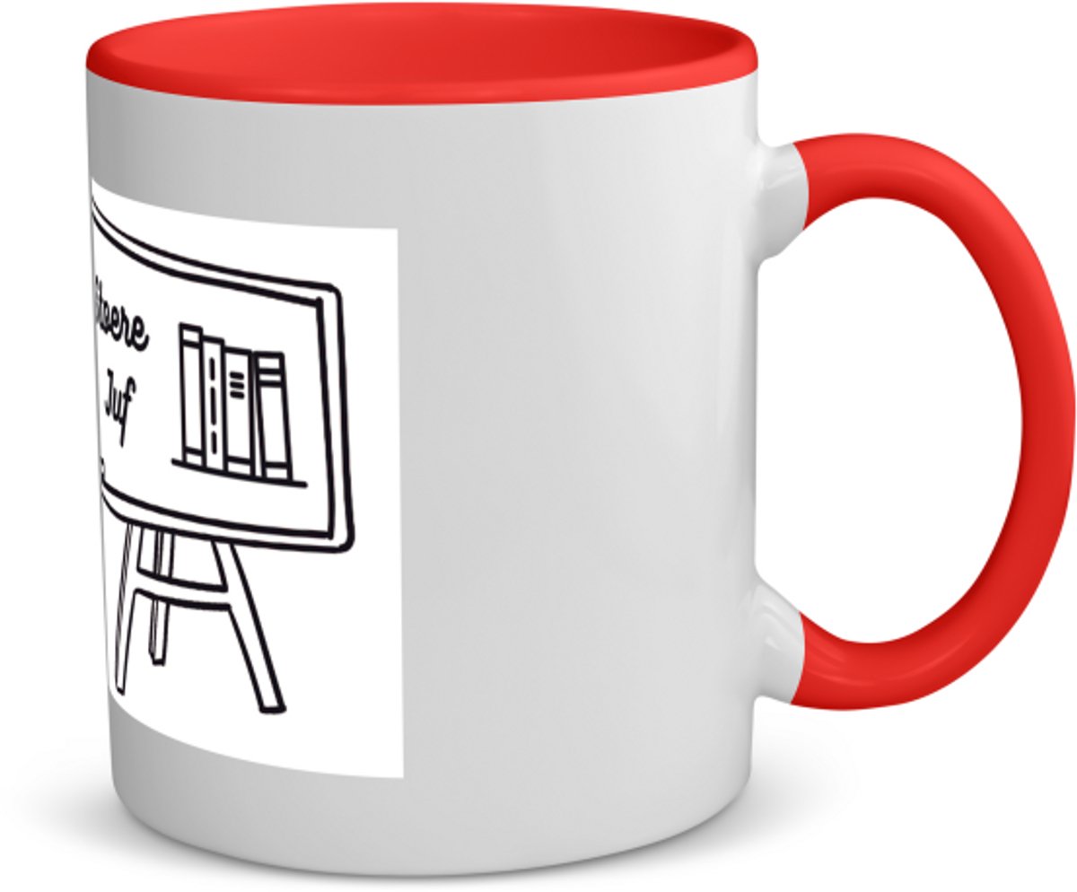 Akyol - stoere juf koffiemok - theemok - rood - Juf - juf - leraar - 350 ML inhoud