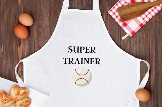 Akyol - Tablier Super Trainer - Sport - Entraîneur - Baseball - Entraîneur - Cadeau - Anniversaire - Cadeau d'amour - 82 x 71 cm