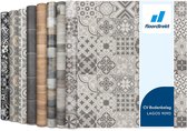 FLOORDIREKT PVC-Vloeren - Lagos 909D - Vinyl Vloeren - Tegeloptiek - Dikte 2,8 mm - 100 x 100 cm