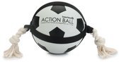 Beeztees Action Voetbal Met Touw - Hondenspeelgoed - 19 cm