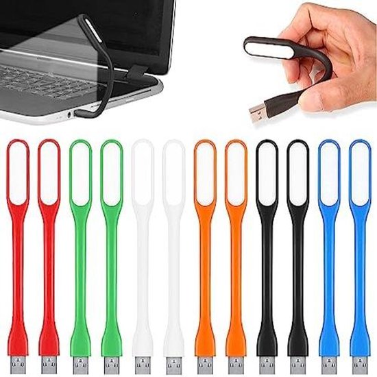 CTRICALVER USB-verlichting voor in de auto, mini-USB-lampje, omgevingslicht, sfeerlampje voor auto, laptop, powerbank (5 stuks, wit