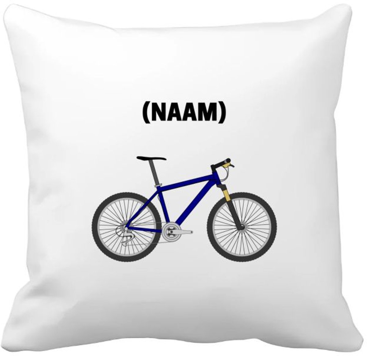 Akyol mountainbike met eigen naam Kussen hoes - Sport - mountainbiker - sport - 40 bij 40 cm Multicolor