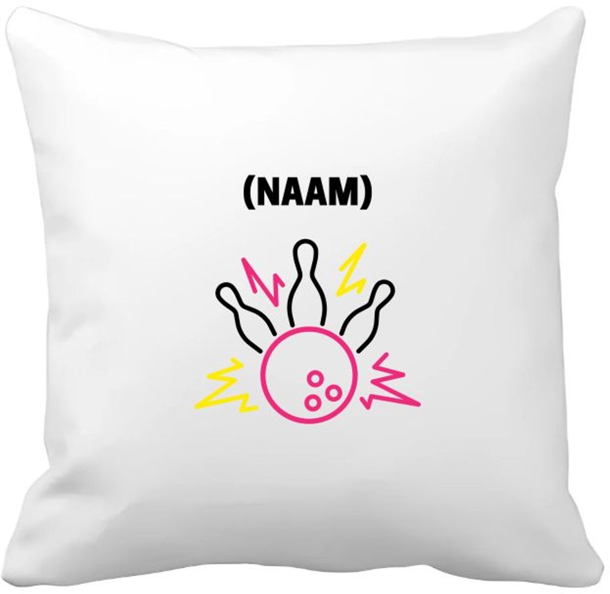 Akyol bowlen met eigen naam Kussen hoes - Bowlen - bowler - sport - 40 bij 40 cm Multicolor
