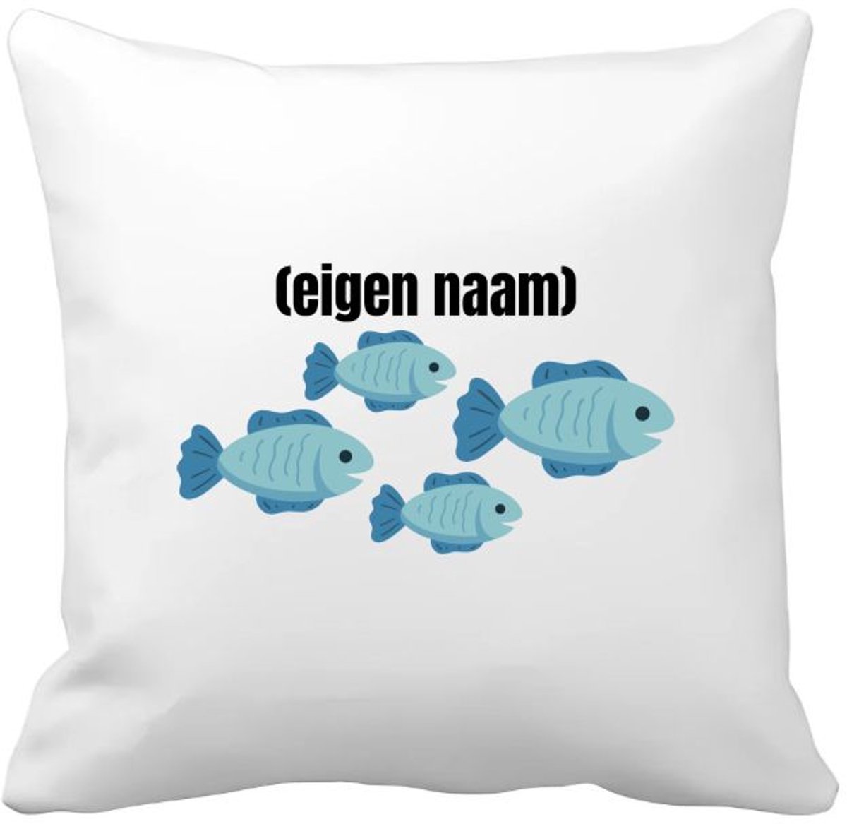 Akyol groep vissen met eigen naam Kussen hoes - Vis - vissen liefhebbers - iemand die houdt van vissen - verjaardag - cadeau - kado - geschenk - 40 bij 40 cm Multicolor