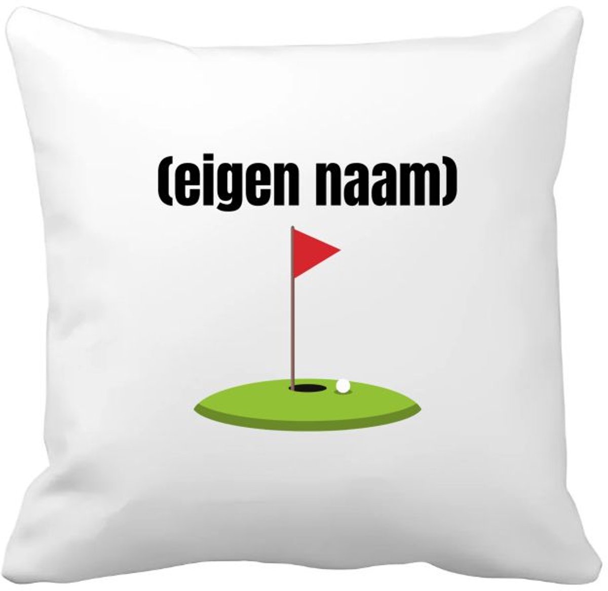 Akyol golf hole vlag met eigen naam Kussen hoes - Golf - golfers - leuk cadeau voor iemand die houd van golfen - cadeau - kado - 40 bij 40 cm Multicolor