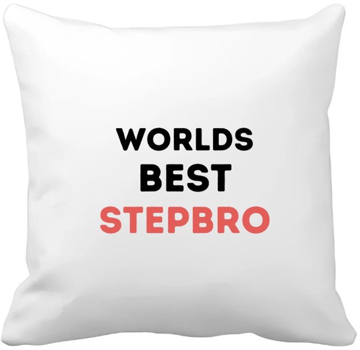 Akyol worlds best stepbro Kussen hoes - Broer - de beste stiefbroer - verjaardagscadeau - verjaardag - cadeau - cadeautje voor broer - broer artikelen - kado - geschenk - gift - 40 bij 40 cm Multicolor