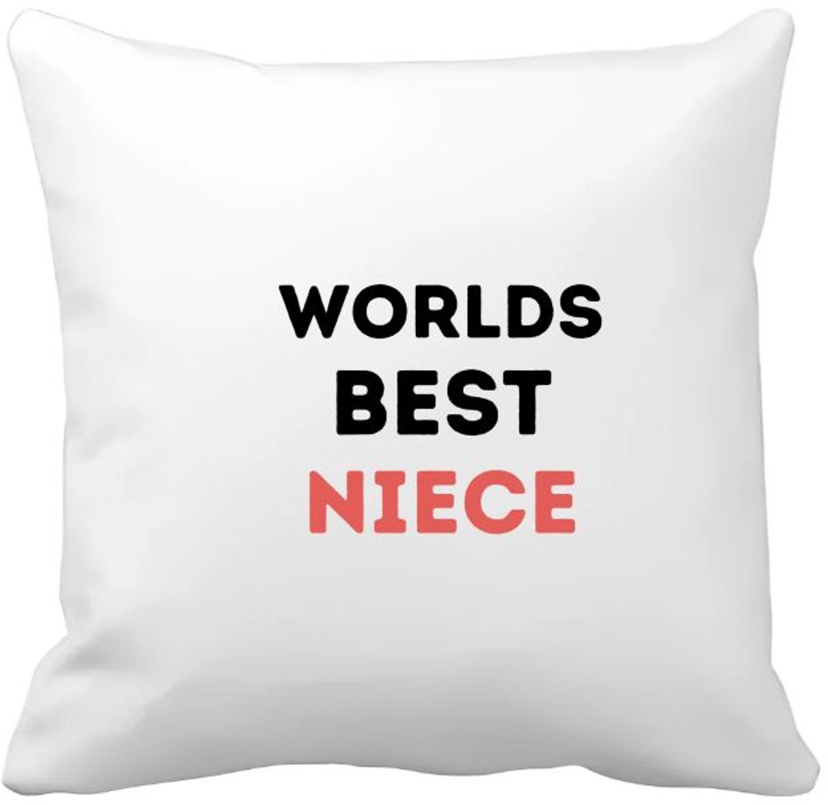 Akyol worlds best niece Kussen hoes - Nicht - de beste nicht - verjaardagscadeau - verjaardag - cadeau - cadeautje voor nicht - nicht artikelen - kado - geschenk - gift - 40 bij 40 cm Multicolor