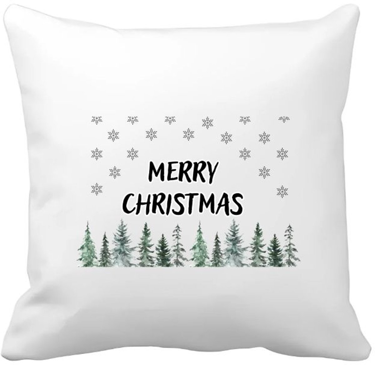 Akyol kerst merry christmas kerstbomen Kussen hoes - Kerstmis - kerst beker - winter - kerst - christmas - kerst cadeau - 40 bij 40 cm Multicolor
