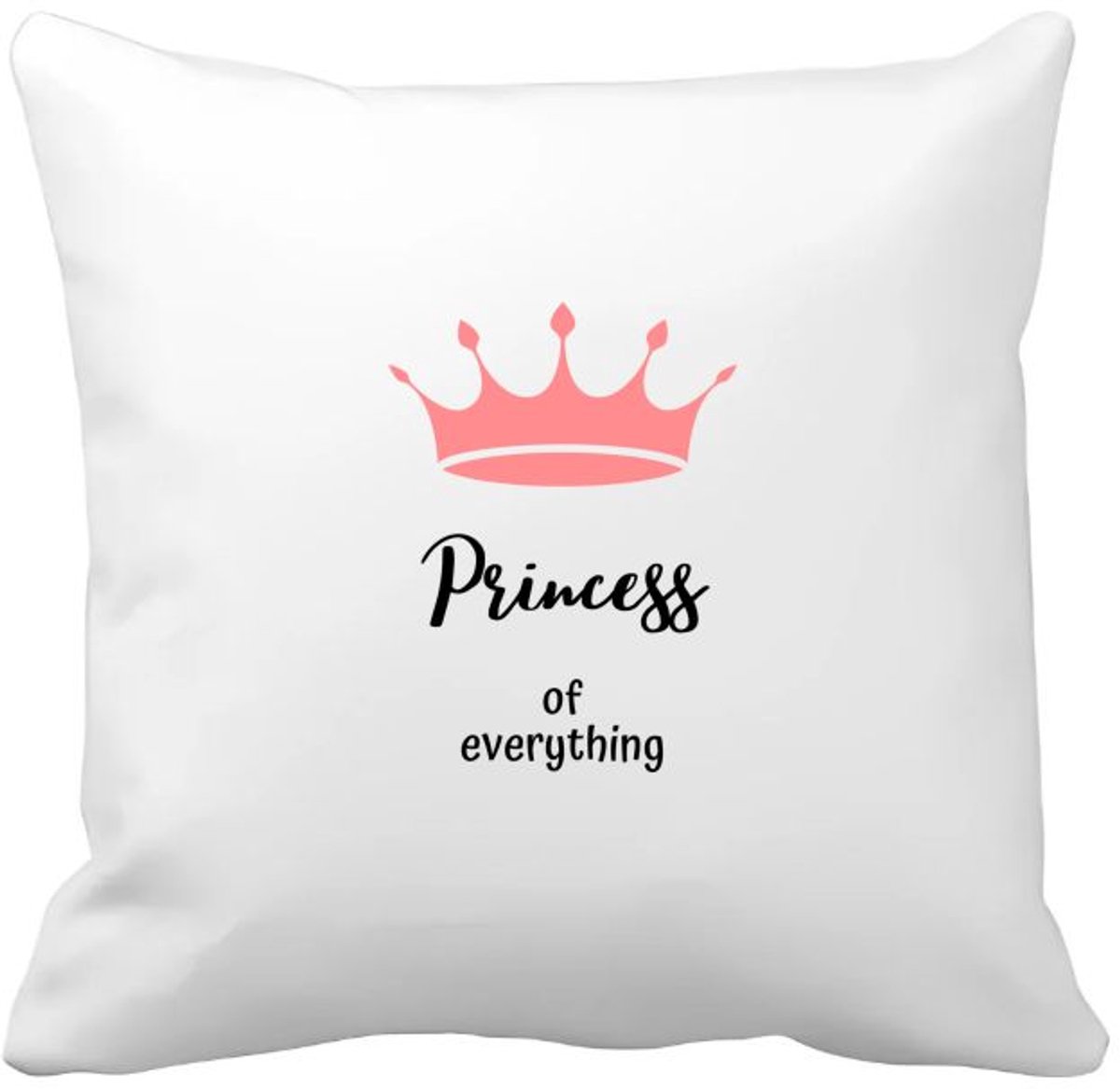 Akyol princess of everything Kussen hoes - Princess - iemand die zich voelt als een princess - verjaardag - cadeau - kado - geschenk - 40 bij 40 cm Multicolor
