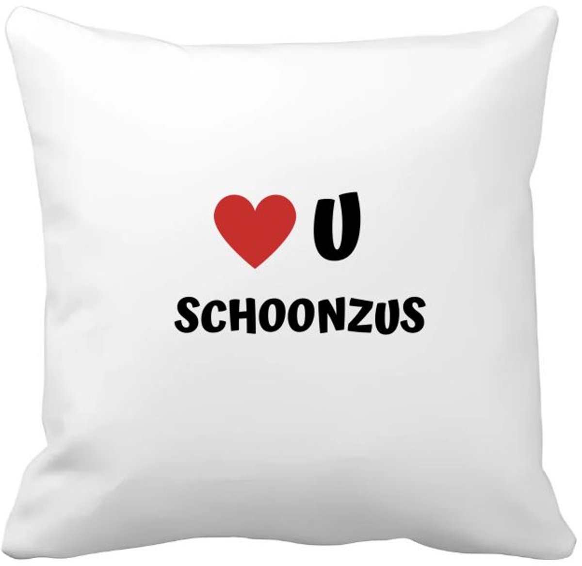 Akyol love u schoonzus Kussen hoes - Zus - de liefste schoonzus - verjaardag - cadeautje voor zus - zus artikelen - kado - geschenk - 40 bij 40 cm Multicolor