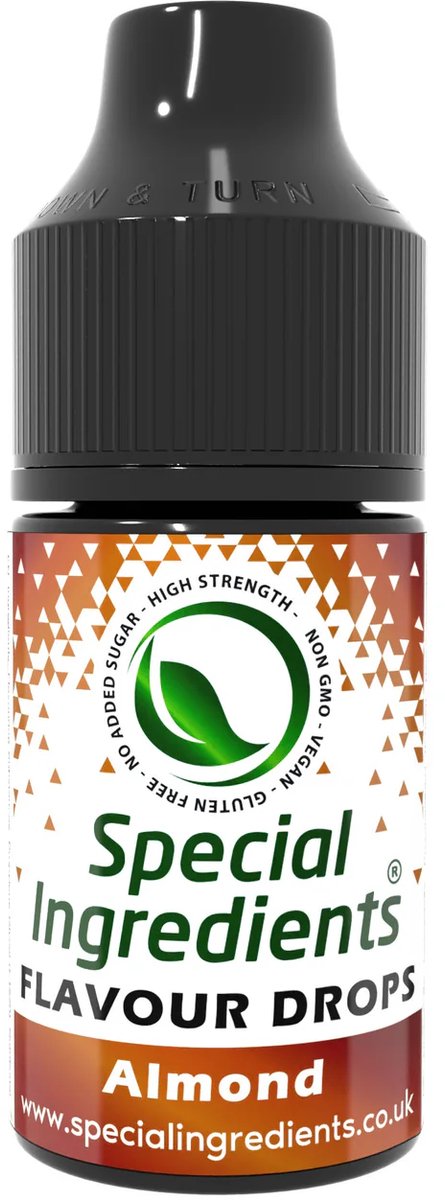 Amandel Smaak Druppels - 30 ml - Smaakdruppels - Flavour Drops - Moderne Gastronomie - Moleculair Koken - Hersluitbare Pot - Recycled Plastic
