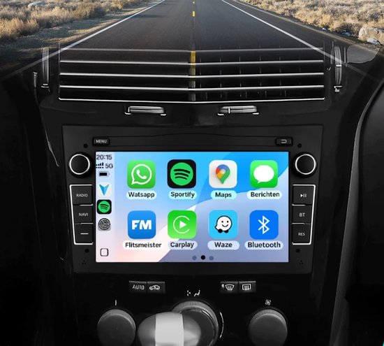 Autoradio 1/32GB met smart Carplay en Android auto | Geschikt voor Opel Astra H, Corsa D, Vectra C, Combo, Zafira, Meriva, Vivaro, Tigra 2001-2013 | Radio scherm met Navigatie | 2001 2002 2003 2004 2005 2006 2007 2008 2009 2010 2011 2012 | Zwart