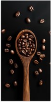 Affiche 20x40 cm - Bois - Zwart - Grains de café - Posters - Décoration chambre - Décoration murale salon - Décoration murale chambre
