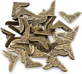 Lot de 40 protections d'angle en bronze Vintage pour livres, dossiers , Boek, scrapbooking, Menu, albums, fichiers, Décoration, 15 x 20 mm