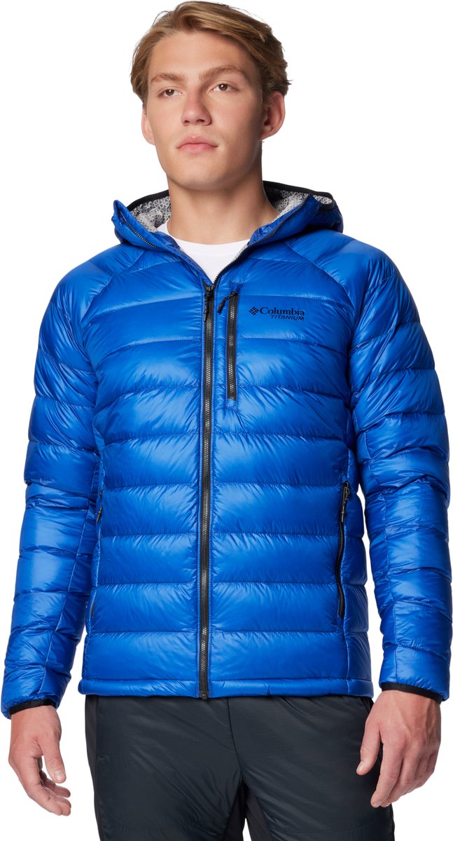 Columbia Arctic Crest Down Hooded Jacket Mannen Jasje Blauw