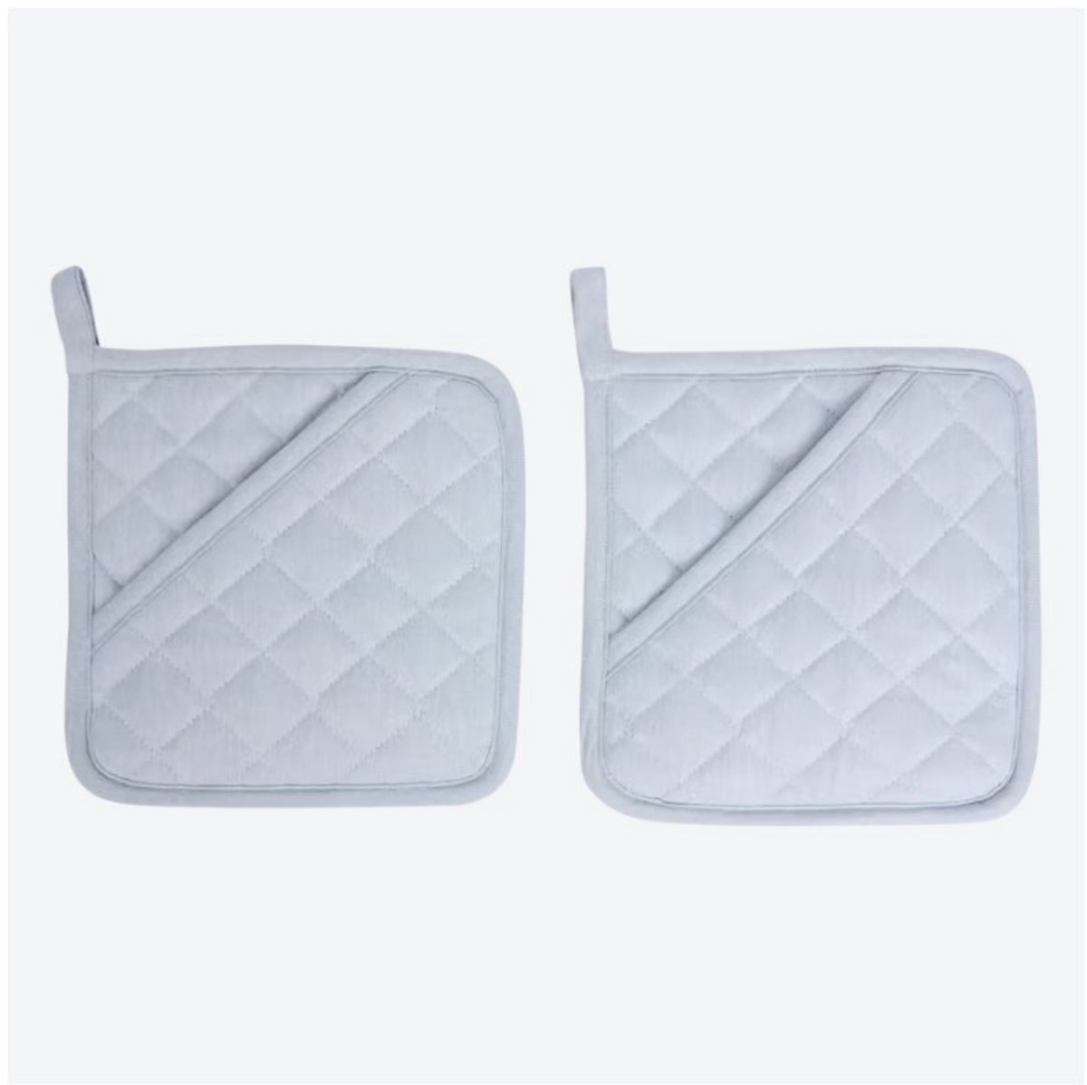 Pannenlappen - Licht Blauw - Katoen - Potholders - 2 stuks